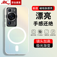 暴走適用華為p60手機殼 HUAWEI P60/P60pro保護套 MagSafe磁吸硅膠軟邊磨砂膚感半透鐳射漸變防摔硬殼