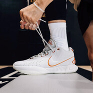 耐克（NIKE）男鞋 Lebron21 勒布朗詹姆斯21代氣墊戰(zhàn)靴實戰(zhàn)訓練緩震運動籃球鞋  FV2346-001淺灰白 43