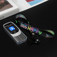 萬浮生適用諾基亞3210手機殼掛繩軟套硅膠NOKIA 3210保護殼透明外殼防摔 透明[帶掛繩--快樂365黑] 諾基亞其他型號