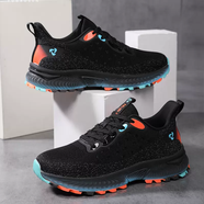 拓步森健康鞋磁能磁療震動(dòng)按摩鞋軟底透氣舒適輕便防臭休閑運動(dòng)鞋正品 N319輕戶(hù)外旅行鞋 黑色 39