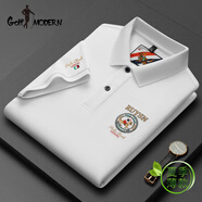 GOLF MODERN高爾夫t恤服裝男裝 官方品牌polo衫男短袖夏季薄中年休閑商務(wù) 白色8389 3XL