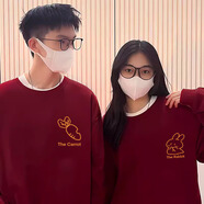 MDlila【兩件套】情侶裝春秋季衣服一男一女衛(wèi)衣2025年新款外套班服定制 男生酒紅+女生酒紅 薄款 L 男生+女生M