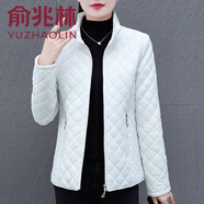 俞兆林薄款棉衣外套女小個子2024新款冬裝時尚洋氣立領(lǐng)短款秋冬輕薄棉服 米白 3XL (建議140-155斤)