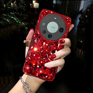 優(yōu)勛適用華為mate70pro手機殼滿(mǎn)屏水鉆潮流m60pro女款個(gè)性時(shí)尚帶掛繩輕奢保紅色新年款50rs保時(shí)捷外殼 【紅色滿(mǎn)鉆】+鏈條 華為mate70Pro+