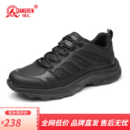 強(qiáng)人3515男鞋凱夫拉防穿刺訓(xùn)練鞋戶外防潑水黑色登山鞋自動(dòng)扣徒步鞋 系帶四季款 43