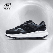 斯凱奇（Skechers）男鞋夏季新款都市厚底休閑鞋輕質(zhì)緩震跑步運(yùn)動(dòng)鞋 BKW黑白 40