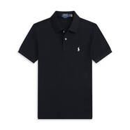 POLO SPORT RALPH LAUREN拉夫勞倫純棉短袖Polo衫男小馬標(biāo)短袖t恤大碼男裝 01黑色 M 120-140斤