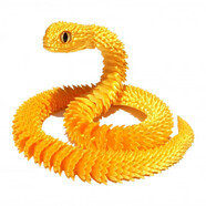 VIERUODIS動(dòng)物模型3d打印的蛇夜光蛇玩具新款蝰蛇立體模型三d龍男孩禮物 絲綢金蝰蛇 30CM