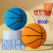 SPXINE靜音籃球無(wú)聲兒童拍拍專(zhuān)業(yè)室內不掉渣專(zhuān)業(yè)家用訓練海綿加籃筐 7號橙色-只有一個(gè)橙色的靜音球