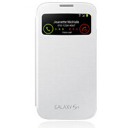 三星（SAMSUNG）S4原裝皮套i959 I9502 I9508 i9500手機(jī)殼智能開窗保護(hù)套翻蓋 白色