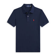 POLO SPORTRALPH LAUREN美國(guó)拉夫勞倫POLO衫短袖體恤男小馬標(biāo)刺繡RL純棉經(jīng)典 寶藍(lán)紅標(biāo) XL  160-180