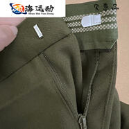 ZKHE懷舊馬褲呢厚款老褲子老兵迷褲黃色秋冬毛料長褲老式呢子綠褲 軍綠色 3號四型(高173左右腰圍105cm)