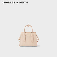 CHARLES&KEITH插帶兔耳托特包手提斜挎包婚包包女包生日七夕禮物CK2-50781362 Nude肉色 M