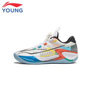 李寧童鞋兒童籃球鞋男童春秋季新款先鋒靈青少年版減震回彈透氣籃球鞋 標準白/黑色75-1 42