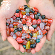 壽禾 雨花石天然鵝卵石彩色魚(yú)缸花盆裝飾造景 雨花石0.8-1.5cm 2kg