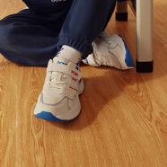 普尼波尼 男女中大兒童運動(dòng)跑步休閑鞋 厚底復古透氣反光 舒適透氣 234K1SO56RW 白/藍 36 適合腳長(cháng)約226~230mm