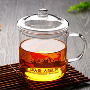 淳意玻璃杯帶蓋辦公杯復(fù)古茶杯耐高溫水杯500ml 廣闊天地  大為作為