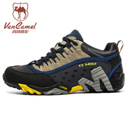 西域駱駝（VANCAMEL）2025新款夏季戶(hù)外鞋男鞋登山鞋女防水防滑情侶徒步鞋旅游運動(dòng) 深藍黃/男 44