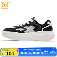 361°女運動(dòng)鞋秋季新款361度女板鞋 羽毛白/曜石黑 38