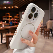 呆殼【帶相機按鍵保護】可磁吸充電適用iphone16手機殼蘋(píng)果16promax新款液態(tài)硅膠15帶鏡頭膜14保護套 【古董白】水晶鏡頭膜 AI拍照按鍵 iPhone 16 ProMax