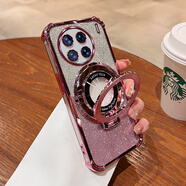 焱仁者vivoX90Pro手機殼V2242A保護套xivo×9OPor新款v0v0全包v1v0氣囊四角防摔男女款液態(tài)硅膠軟外殼 【少女粉】+隱形支架+閃粉卡紙 vivoX90Pro