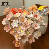 景德鎮(zhèn)高溫手工陶瓷花 景德鎮(zhèn)陶瓷手作仿真永生花朵小清新花束桌 粉色系列一朵 0支
