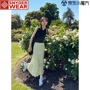 SNYDER WEAR韓國(guó)氣質(zhì)顯瘦修身高腰中長(zhǎng)裙綁帶包臀裙法式清新田園碎花半身裙女 半身裙 S 建議80-95斤