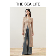 THE SEA LIFE針織長(cháng)衫女歐海一生26春夏新款時(shí)尚復古休閑女開(kāi)衫19319 茶色 S