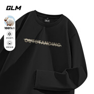 GLM長袖t恤男秋季寬松純棉男士圓領(lǐng)打底衫潮流街頭衣服男裝