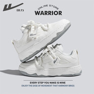 回力板鞋男2025春季新款面包鞋潮流復古設計感厚底增高休閑百搭運動(dòng)鞋 白色 35