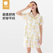 貝肽斯女士家居服套裝夏季可外穿兒童薄款休閑夏裝休閑親子裝睡衣