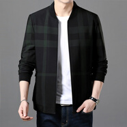 KB HONG BY K-BOXING勁霸男士夾克2025春秋新款潮流棒球服領(lǐng)運動男裝商務(wù)休閑百搭外套 綠色 M 170 【適合體重90-120斤】