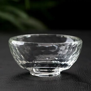 述意耐熱水晶玻璃碗筷子 透明勺套裝燕窩碗家用微波爐歐式餐具甜品 2 只12厘米碗