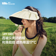 蕉下（beneunder）遮陽帽子防曬帽女防紫外線太陽帽貝殼空頂帽便攜BM561白