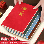 嘉然恒 暴富記賬本每日現金日記賬本個(gè)人明細收支家庭流水賬冊理財手賬本家用記賬簿商用臺賬本 A5紅色