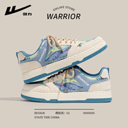 回力男鞋2025秋冬新款潮流復古加絨百搭休閑鞋子男學(xué)生運動(dòng)板鞋男 秘境森林-藍 41