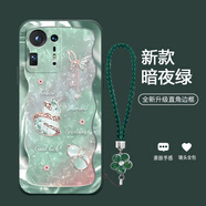 機旺馬 幸運福蝶葫蘆適用小米MIX4手機殼新款小米MIX3/MIX2S時(shí)尚高端MIX2氣質(zhì)男女款全包防摔保護套潮 暗綠色-A2331碎鉆幸運葫蘆+花手鏈 小米MIX4