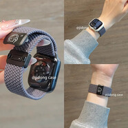 炫戴（XUANDAI）適用apple watch s10表帶編織iWatch s9腕帶磁吸音樂(lè )小狗蘋(píng)果手表s8表帶s7/s6/s5/se高級ultra配件 深灰色-聽(tīng)音樂(lè )小狗 44/45/46/49表