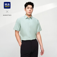 HLA海瀾之家短袖襯衫男夏季輕商務(wù)經(jīng)典系列純棉時(shí)尚襯衫男