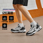 斯凱奇（Skechers）【D'LITES老爹鞋】男鞋男輕質(zhì)運動休閑鞋熊貓鞋春夏緩震 白色/黑色 39 （建議腳長240mmb