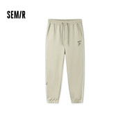 森馬（Semir）【休閑褲福袋】春季百搭男女休閑褲運動(dòng)風(fēng)褲子 C款男褲-淺卡其【撞色束腳褲】 L