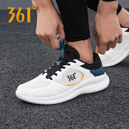 361°跑步鞋運(yùn)動鞋秋季新款官方旗艦網(wǎng)面透氣回彈專業(yè)耐磨緩震跑鞋男鞋 羽毛白/數(shù)字青藍(lán) 39