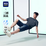 HLA海瀾之家短袖T恤男女情侶裝25新款涼感短袖男夏季男士短袖圓領(lǐng)t恤 藍(lán)灰55 -涼感抗菌防螨 M 170/88A