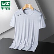 木林森（MULINSEN）運動(dòng)T恤男冰感透氣冰絲T恤男戶(hù)外足球服跑步服健身服訓練服 白色 M