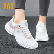 361°女鞋運動鞋女秋季新款透氣網(wǎng)面跑步鞋學(xué)生網(wǎng)鞋361度女士休閑鞋子 羽毛白/薄紗藍2219 35
