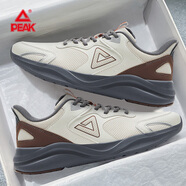 匹克（PEAK）男鞋態(tài)極跑步鞋2025夏季新款網(wǎng)面慢跑鞋防臭透氣網(wǎng)鞋緩震運動(dòng)鞋男 帆布白色/深灰 -態(tài)極 42