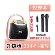 Eifer/伊菲爾B11新款便攜式藍(lán)牙音箱廣場(chǎng)舞音響大音量K歌手提戶外 升級(jí)版金+雙無線話筒 K歌 促銷  官方標(biāo)配