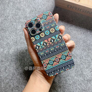 貓漫尖森林動物適用iPhone15/12pro圖騰保護套蘋果7plus/8軟殼硅膠xr蘋果14proMax/11/13proMax/xs浮雕6s 灰黑藍曼陀羅圖騰軟殼 iPhone15