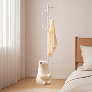 漫者笨笨熊衣帽架輕奢兒童卡通掛衣服架子家用臥室床邊落地立式掛衣架 象牙白