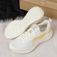李寧（LI-NING）跑步鞋女款2025春季新款輕云系列復(fù)古回彈透氣休閑鞋ARSV038 ARSV038-11 乳白色 37